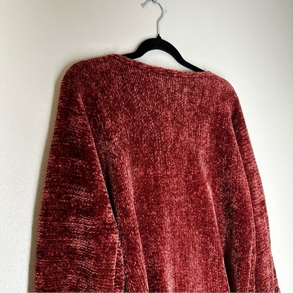 Sundance Heather Samantha Chenille Sweater Red Size Small Women’s Flare Sleeves - Picture 5 of 11